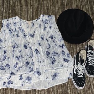 Sheer Floral Print Blouse // Rebecca Taylor // 0